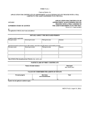 Ontario Rule 7421 Form - Fill and Sign Printable Template Online