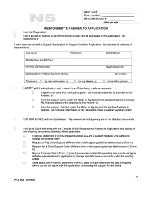 Respondent’s Answer to Application