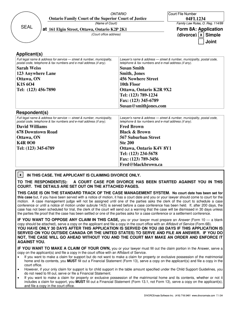 How To Fill Out Form 25a Divorce Order Fill Online Printable