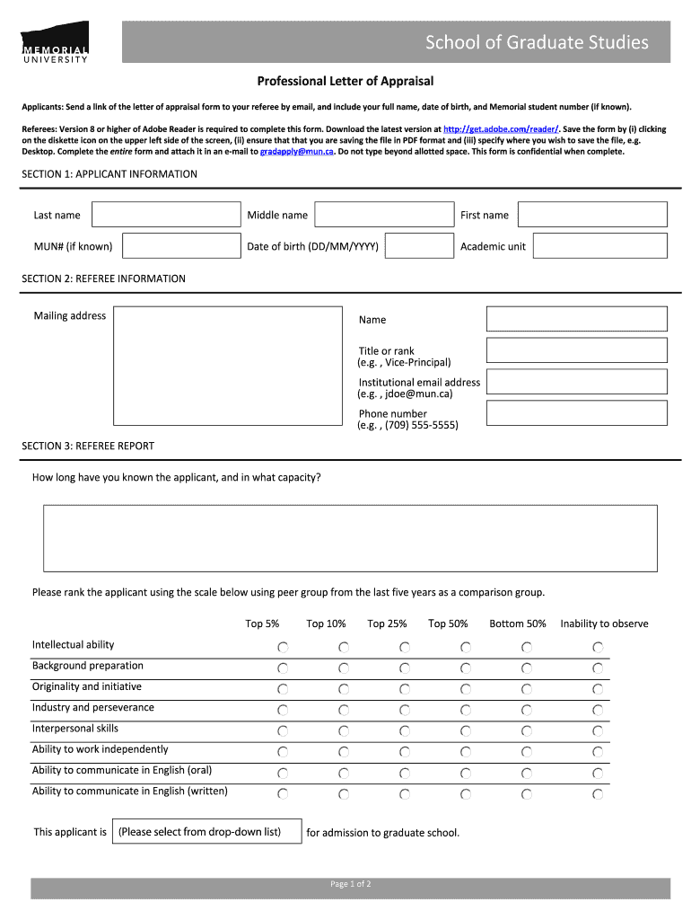 professional letter appraisal Preview on Page 1