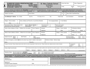 Elementary School Registration Form