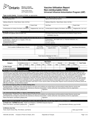 Ontario Influenza Vaccine Utilization Report