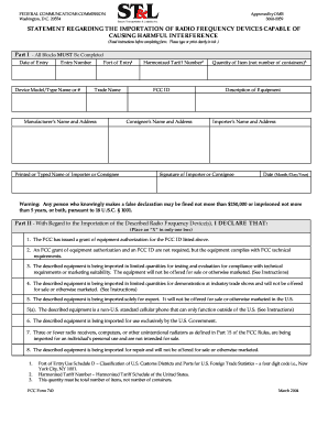 FCC Form 740