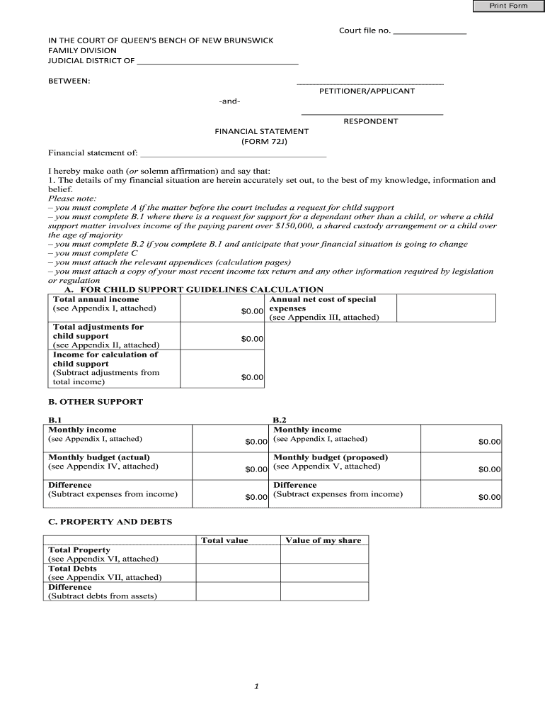 form 72j Preview on Page 1