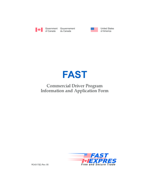 FAST Commercial Driver Program Application