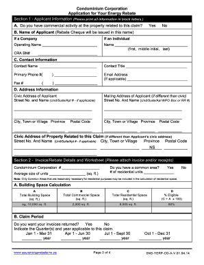 Nova Scotia Energy Rebate Application