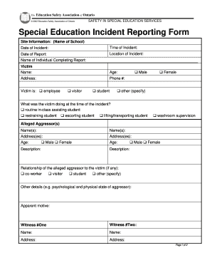 31 printable incident reporting form templates fillable special incident report form