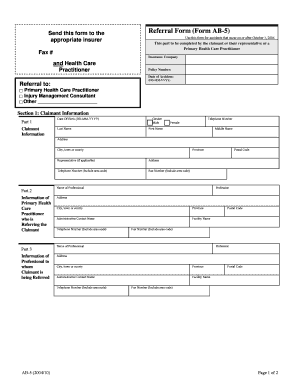 Referral Form AB-5