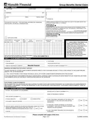 Group Benefits Dental Claim Form