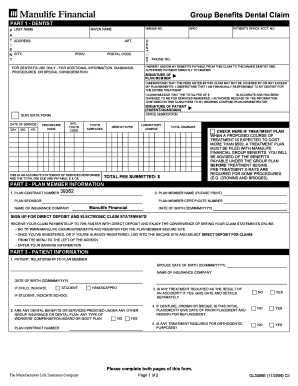 Group Benefits Dental Claim Form
