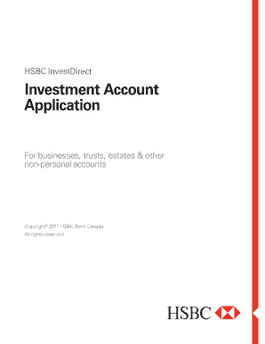 HSBC InvestDirect Non-Personal Account Application