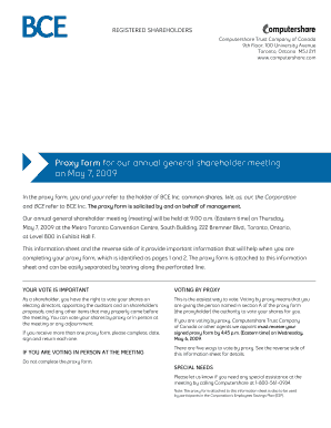 BCE Inc. Proxy Form