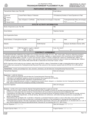 DS-7002 Training/Internship Placement Plan