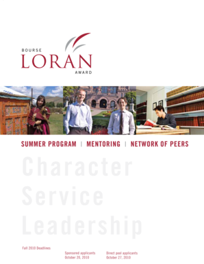 Loran Awards and Canadian Morehead-Cain Scholarships Application