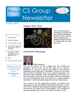 Sample proposal for salary increase - CS Group Newsletter - January 2010 (PDF) - Professional Institute of ...