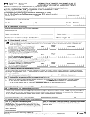 Canada Income Tax and Benefit Return Form