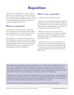 BC Supreme Court Requisition Form 17