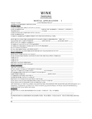 Rental Application Form