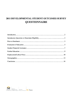 2011 Developmental Student Outcomes Survey