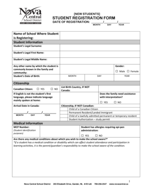 Student Registration Form