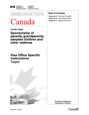 Canada Sponsorship Form IMM 3156E