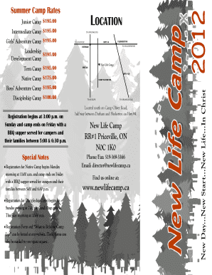 Summer Camp Rates