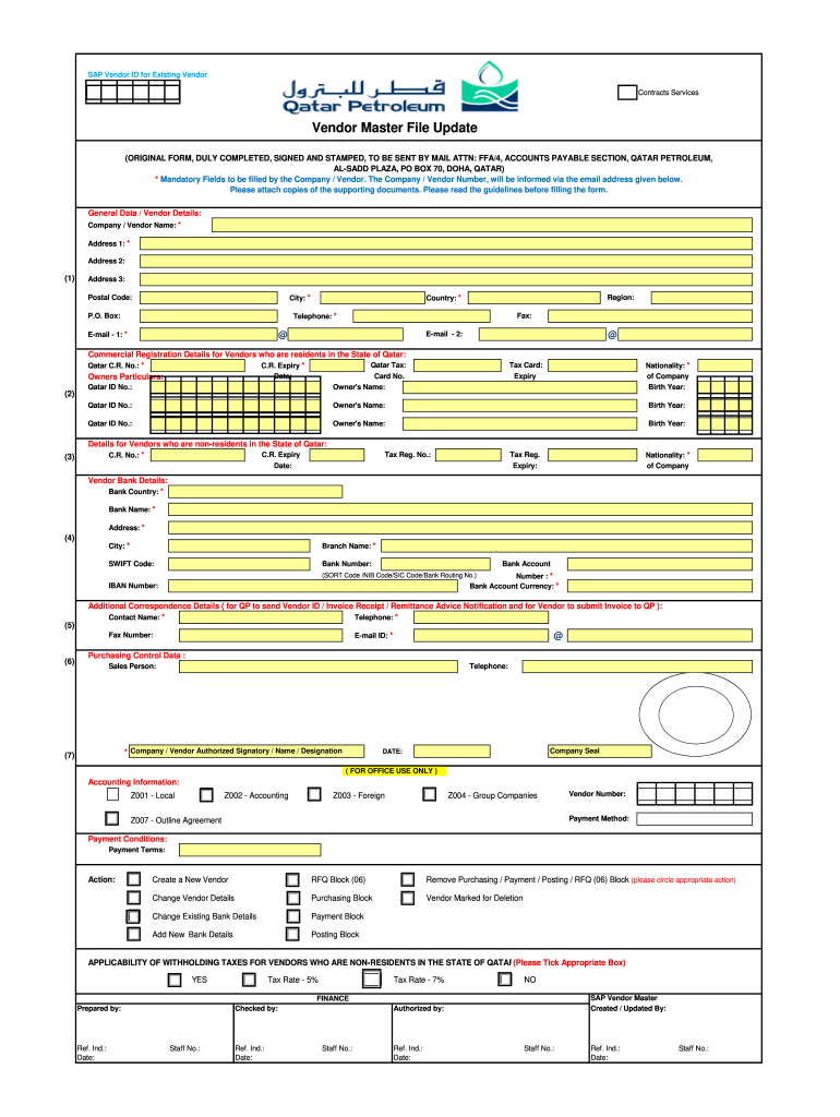 vendor registration qatar Preview on Page 1