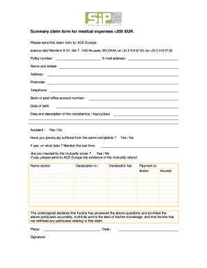 Medical Expense Claim Form