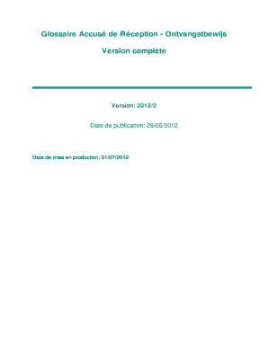 Formulaire Accusé de Réception