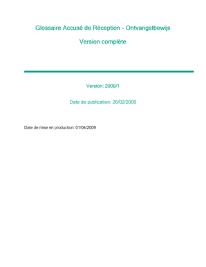 Glossaire Accusé de Réception