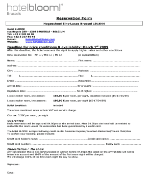 Reservation Form