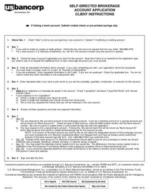 Self-Directed Brokerage Account Application