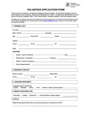 hospital application form fill online printable fillable blank hospital application form