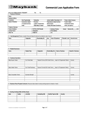 Fillable Online Download The Commercial Loan Application Form Pdf