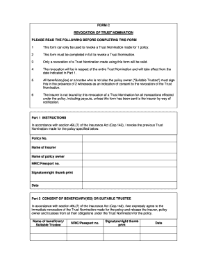 Trust Nomination Revocation Form
