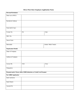 Printable one page job application - hertz w2