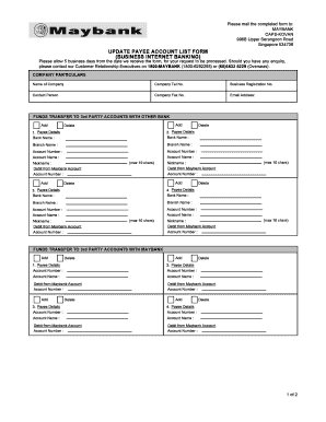 Maybank business account