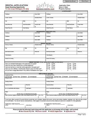 Rental Application Form