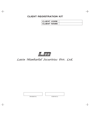 Client Registration Application Form