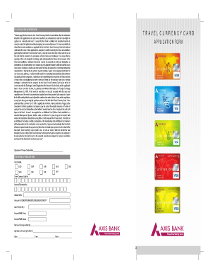 Axis Travel Currency Card Application