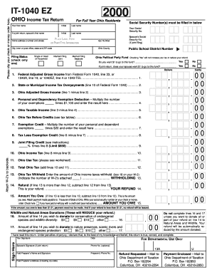 Ohio IT-1040 EZ 2000