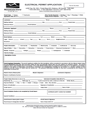 Electrical Permit Application