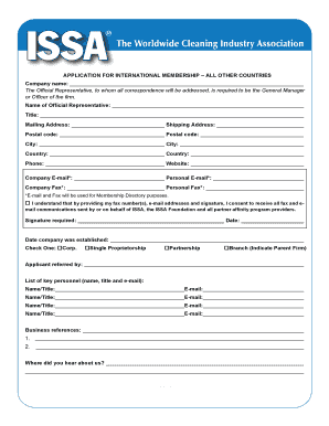 International Membership Application