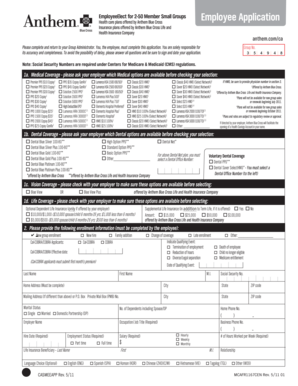 Fillable Online Health care plans offered by Anthem Blue ...