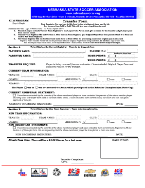 Transfer Form - Azzurri Soccer Club