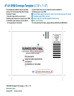 Mail envelope format - response to an online business invitation form