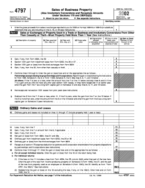 IRS Form 4797 2002