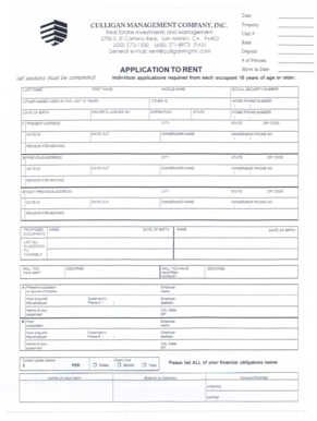 California Rental Application Form