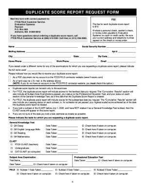 FTCE/FELE Score Interpretation Guide