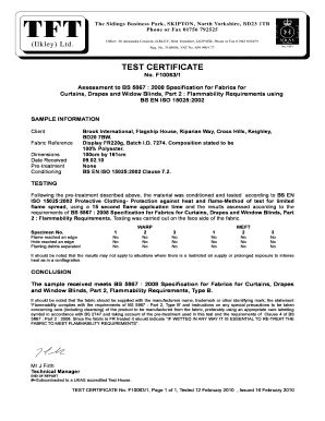 BS 5867-2 Specification for Fabrics for curtains and drapes ...